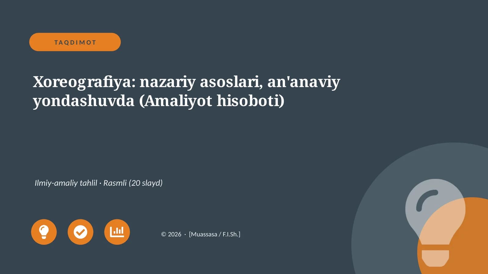 Xoreografiya: nazariy asoslari, an'anaviy yondashuvda