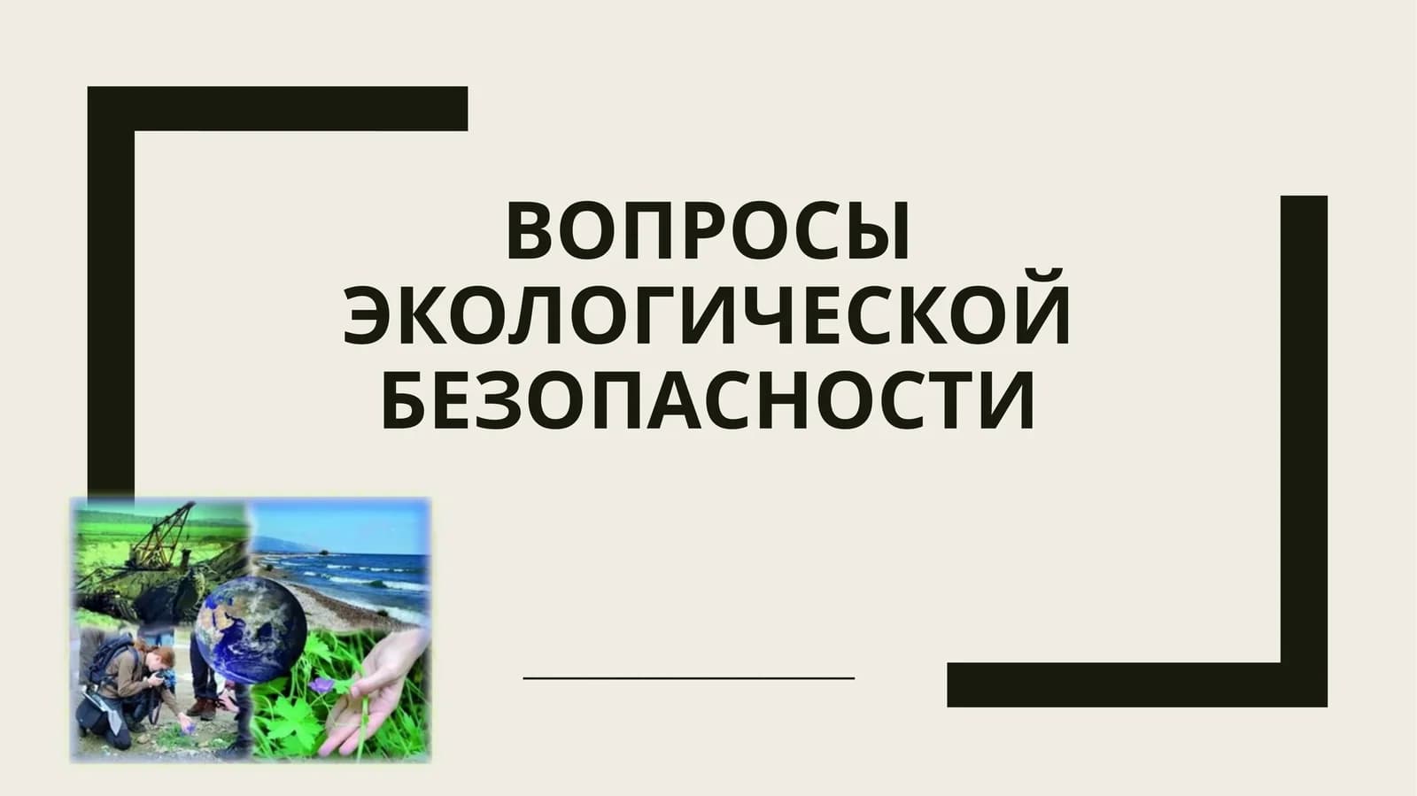 ВОПРОСЫ ЭКОЛОГИЧЕСКОЙ БЕЗОПАСНОСТИ
