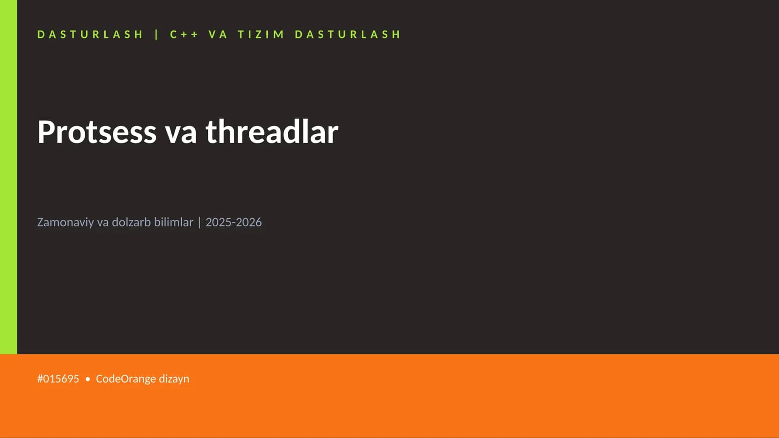 DASTURLASH | C++ VA TIZIM DASTURLASH