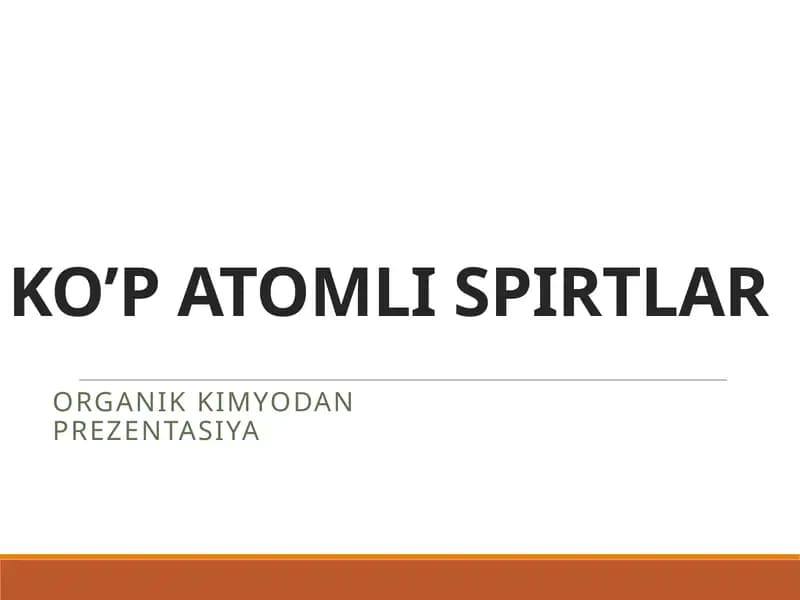 KO’PATOMLISPIRTLAR
