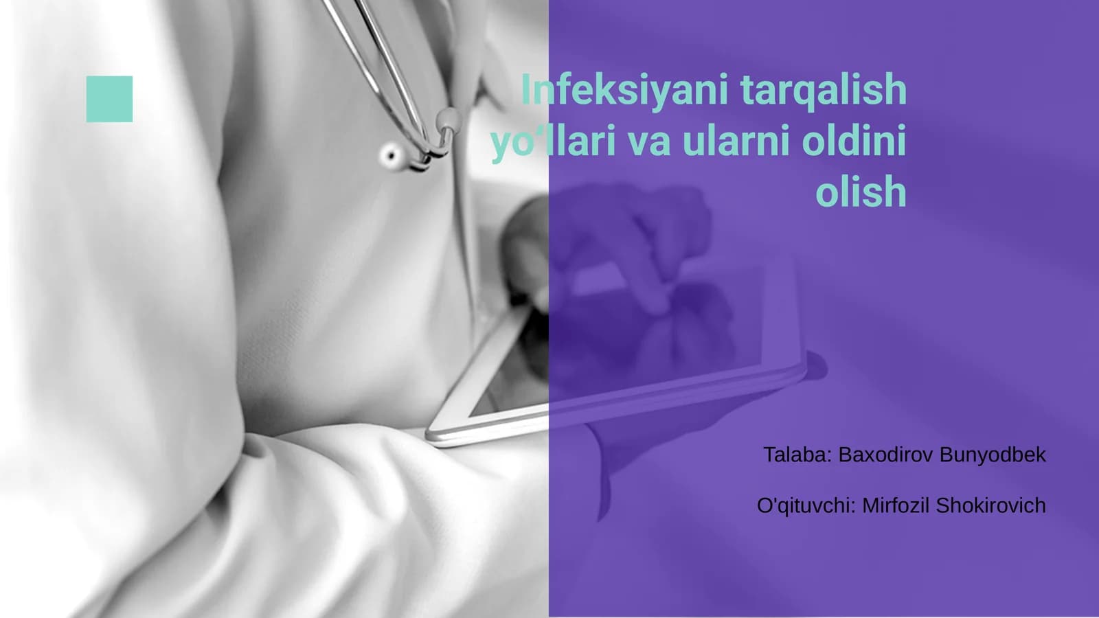 Infeksiyani tarqalish yoʻllari va ularni oldini olish