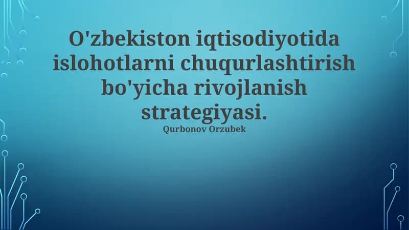 Makroiqtisodiy barqarorlikni ta’minlash