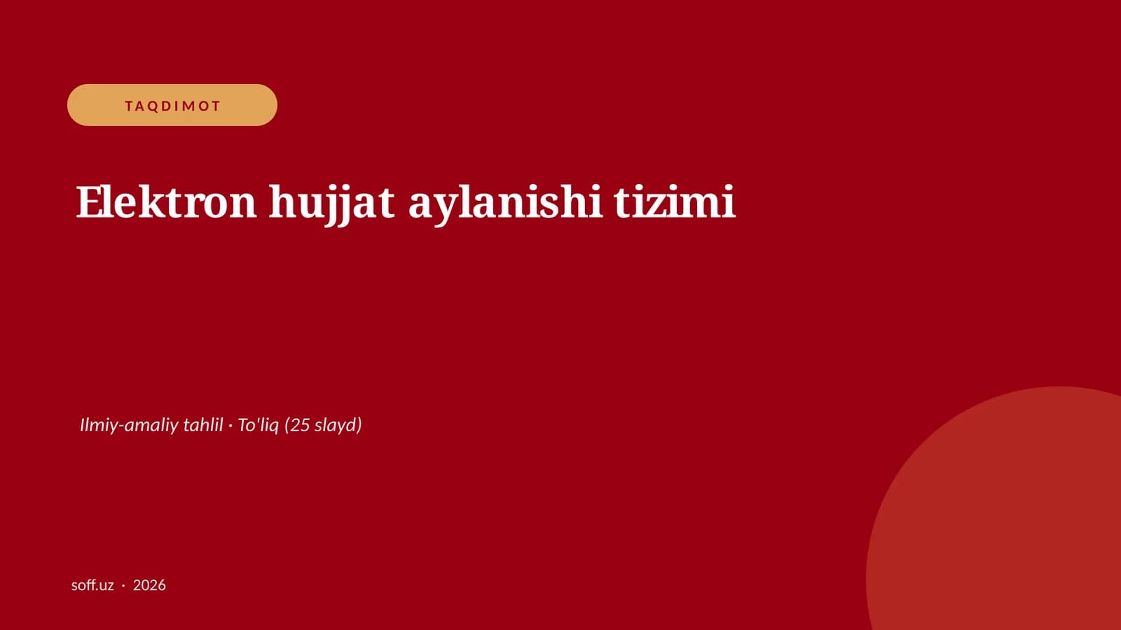 Elektron hujjat aylanishi tizimi