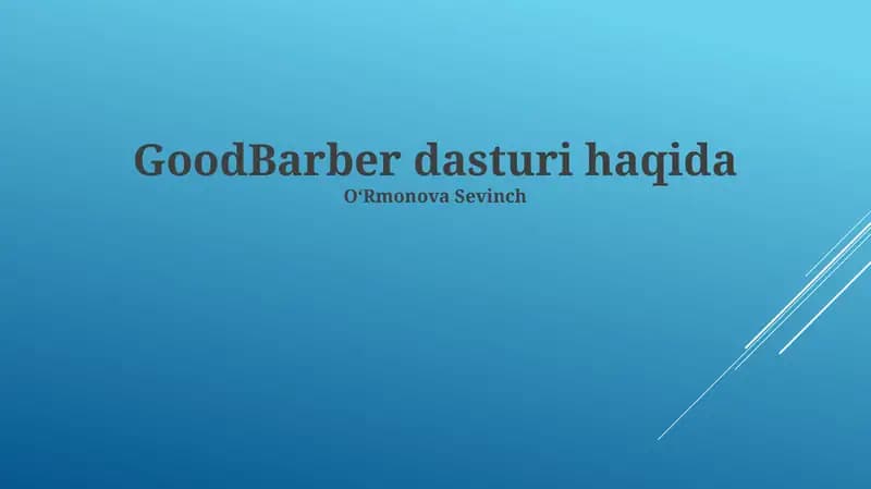 GoodBarber dasturi