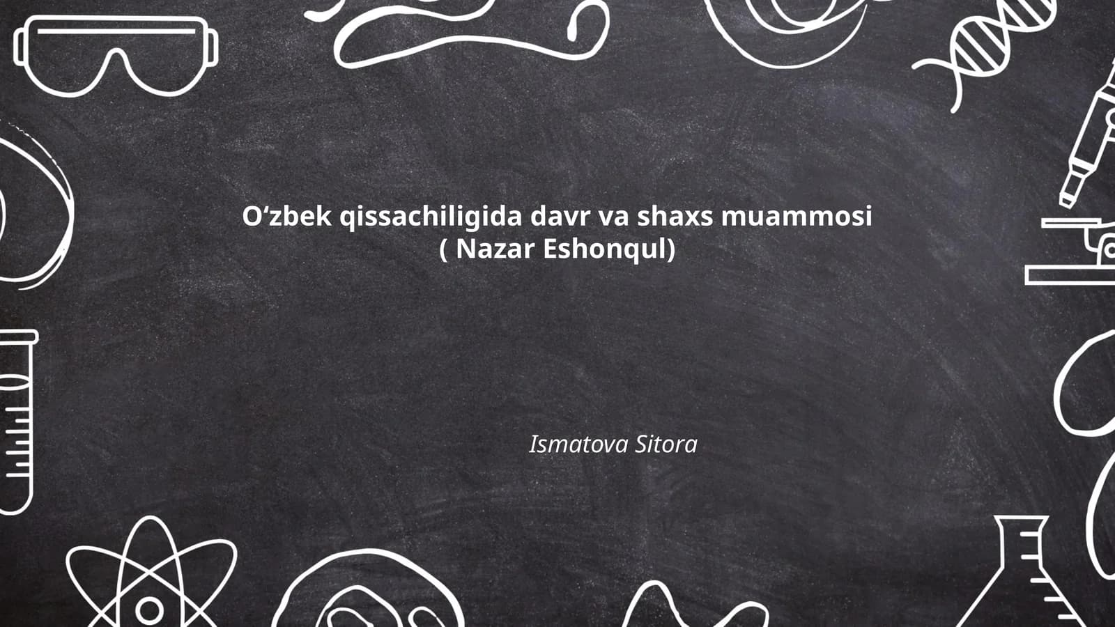 O‘zbek qissachiligida davr va shaxs muammosi ( Nazar Eshonqul)