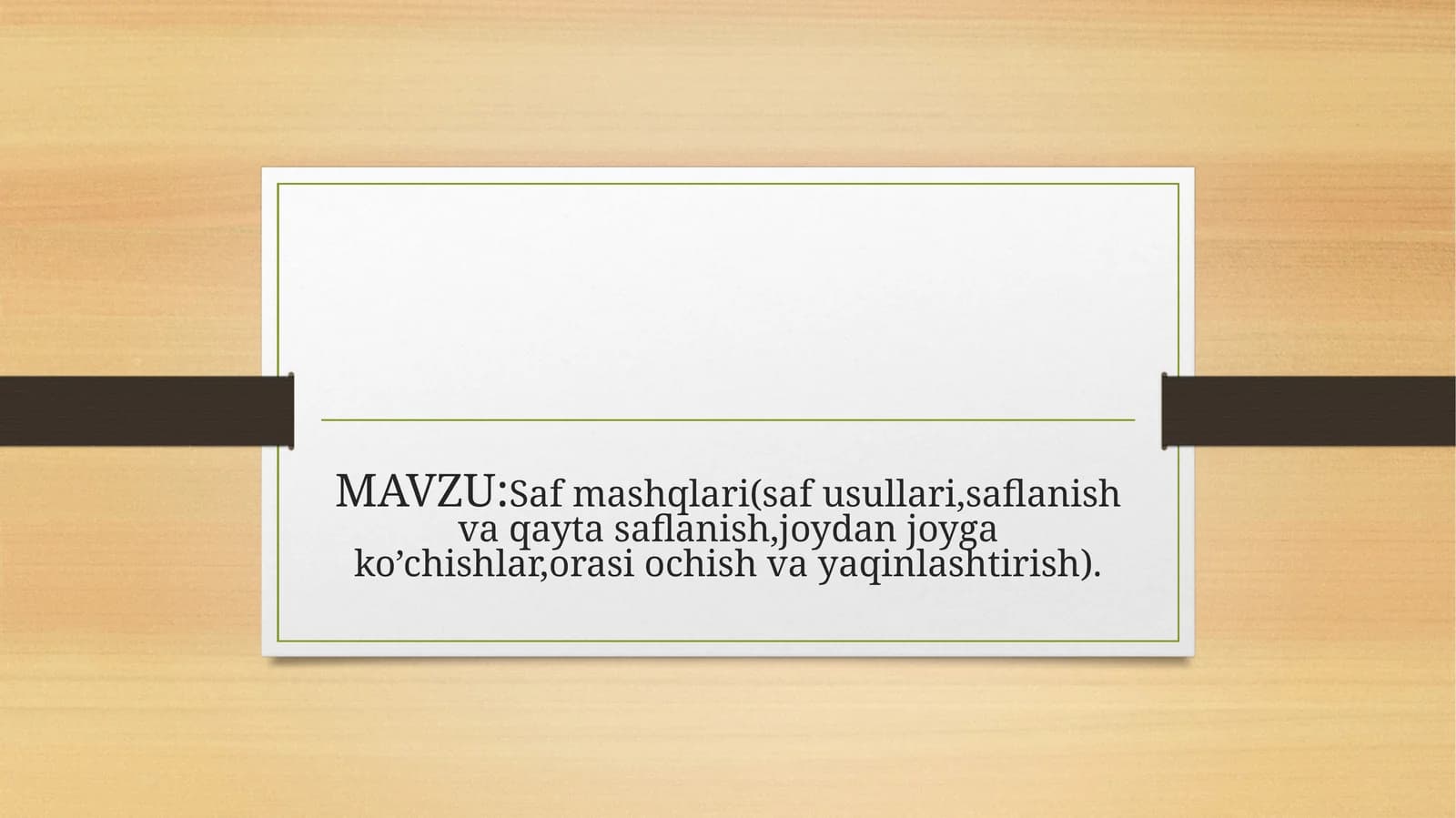 Safmashqlari