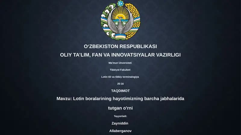 Lotin boralarining hayotimizning barcha jabhalarida tutgan o'rni