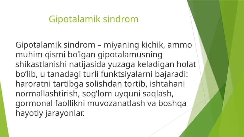 Gipotalamik sindrom