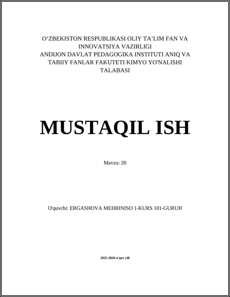 20 raqamining matematik xususiyatlari