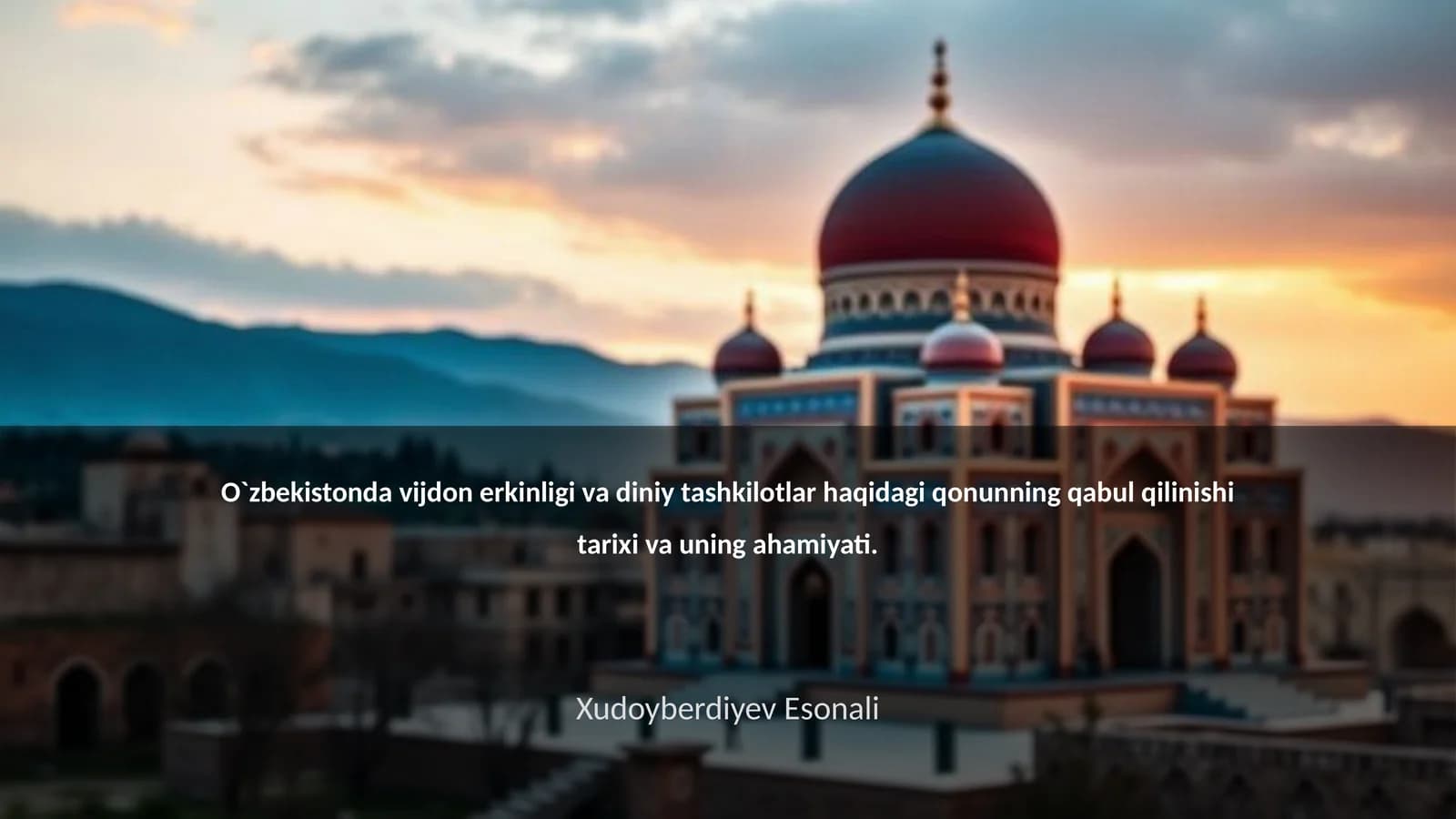 Vijdon erkinligi va diniy tashkilotlar haqidagi qonun