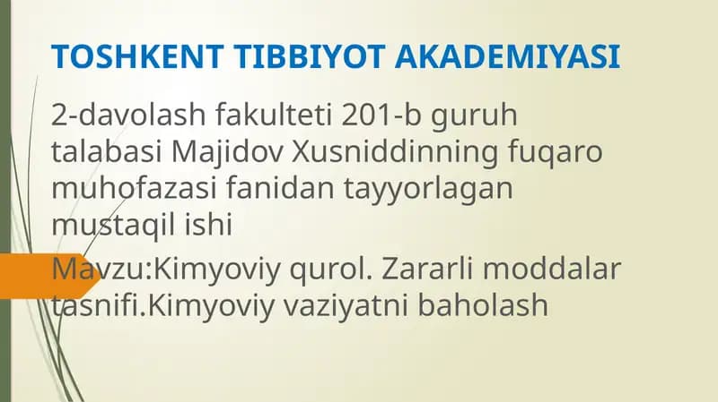 Kimyoviy qurol