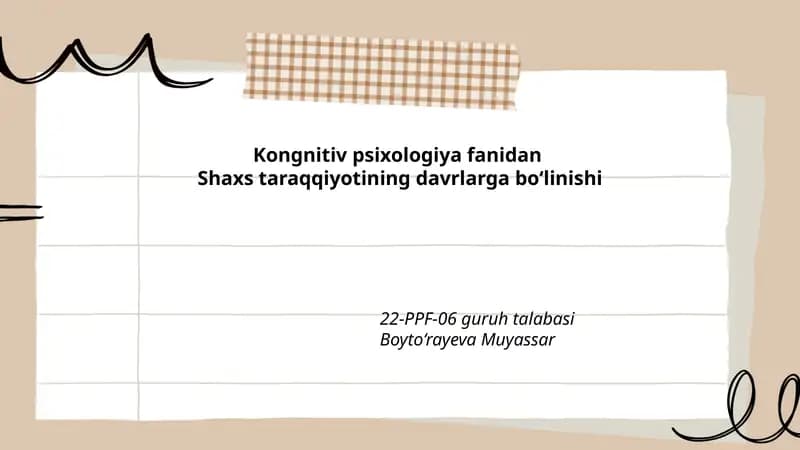 Kongnitiv psixologiyadan maktublar