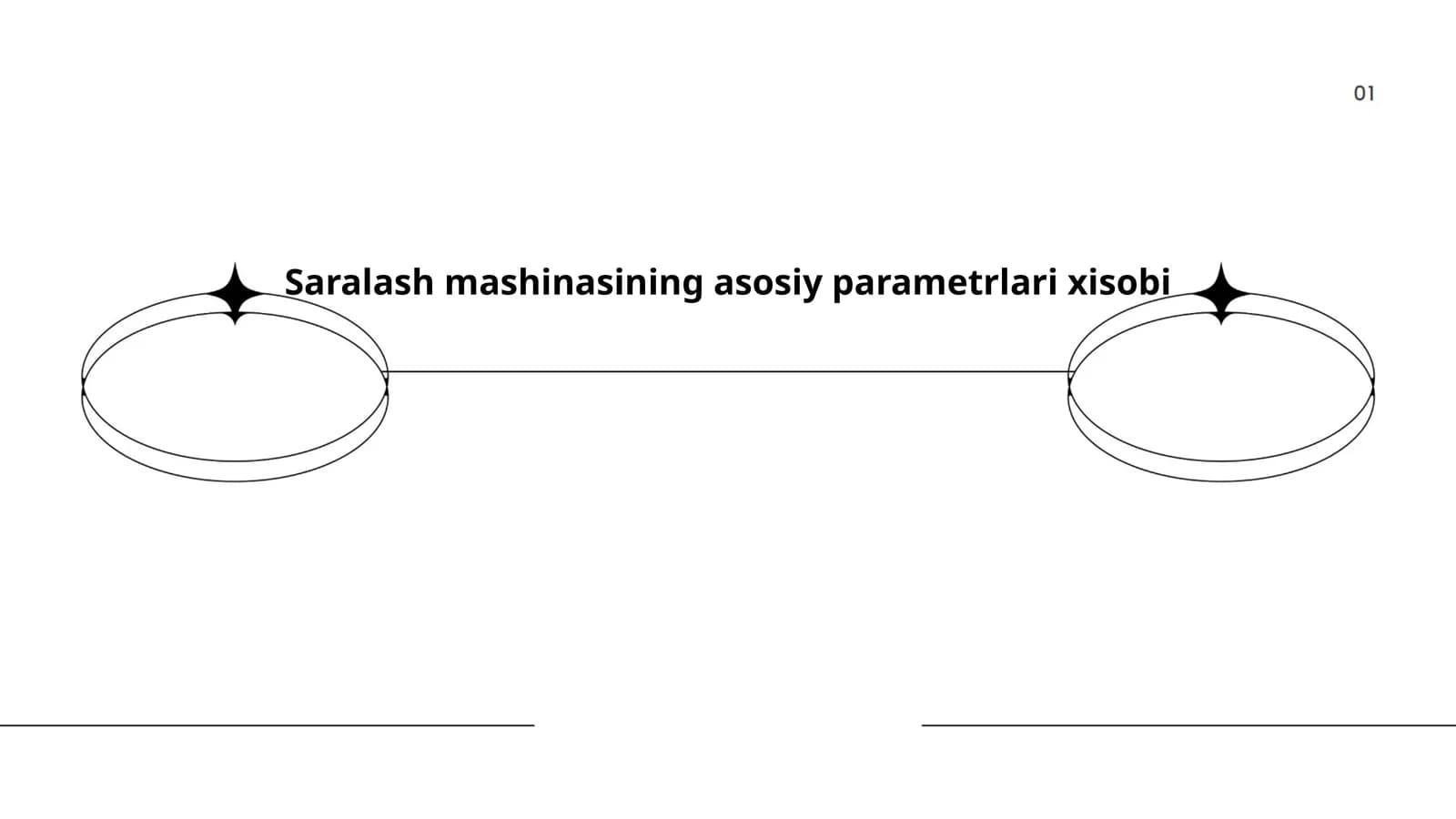 Saralash mashinasining asosiy parametrlari xisobi