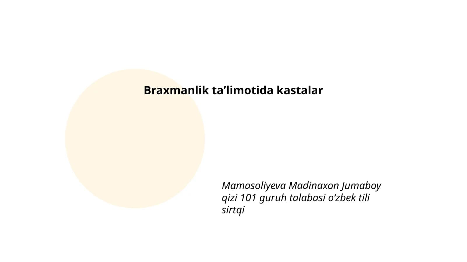 Braxmanlik taʼlimida kastalar