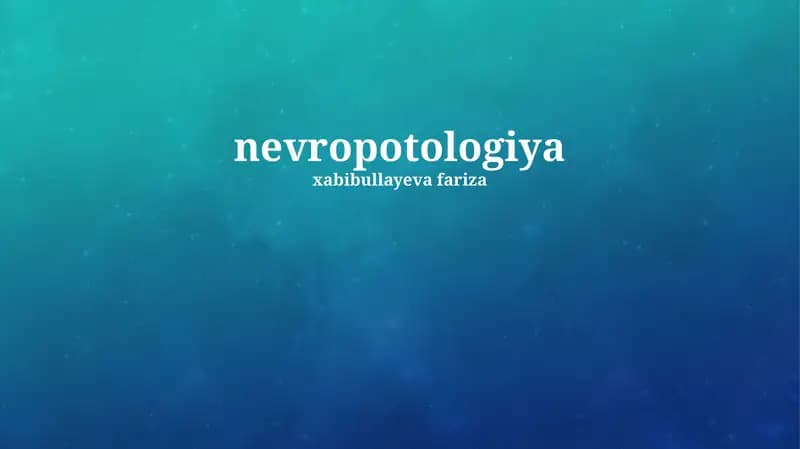 Nevropatologiya