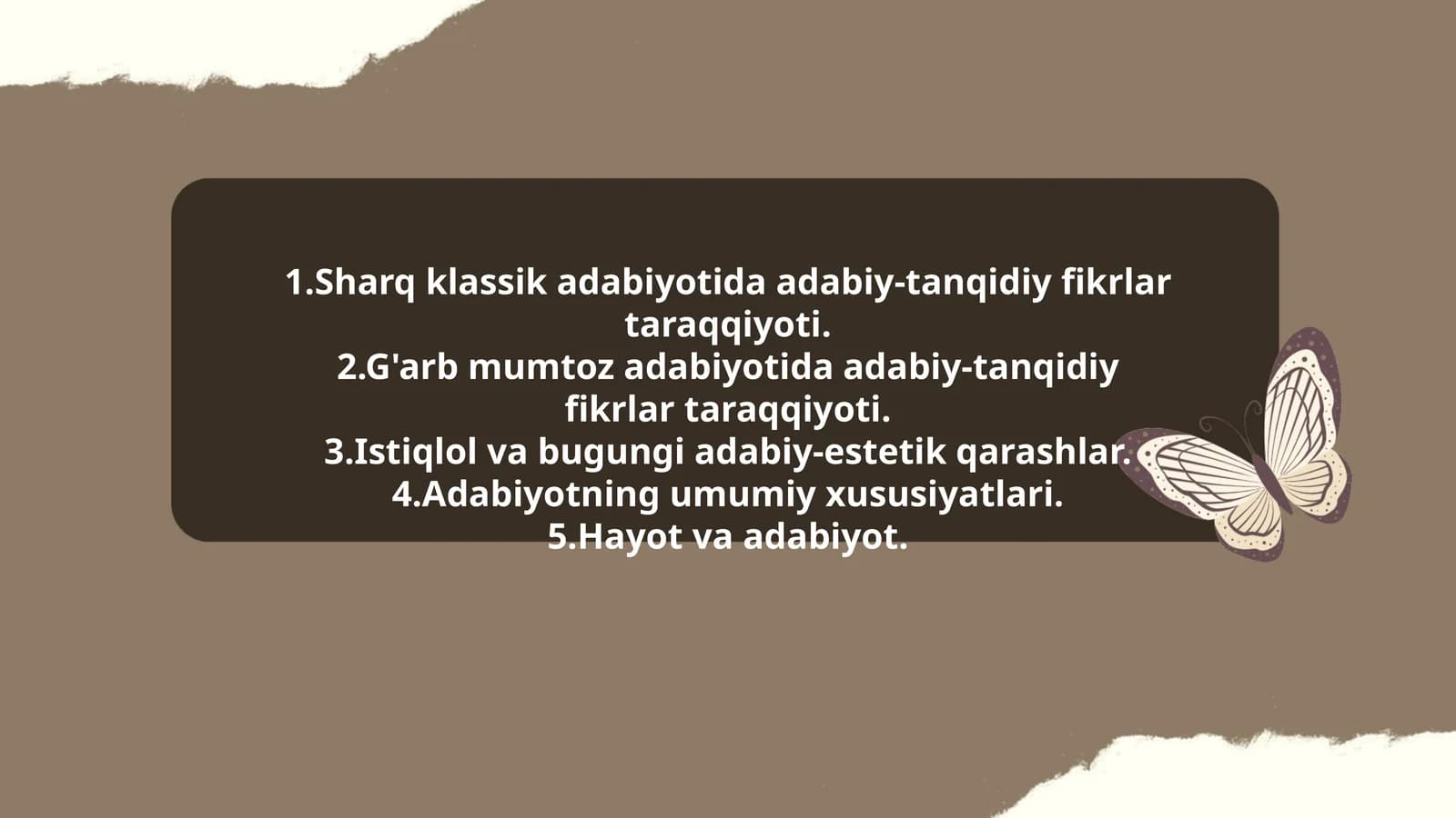 Sharq klassik adabiyotida adabiy-tanqidiy fikrlar taraqqiyoti