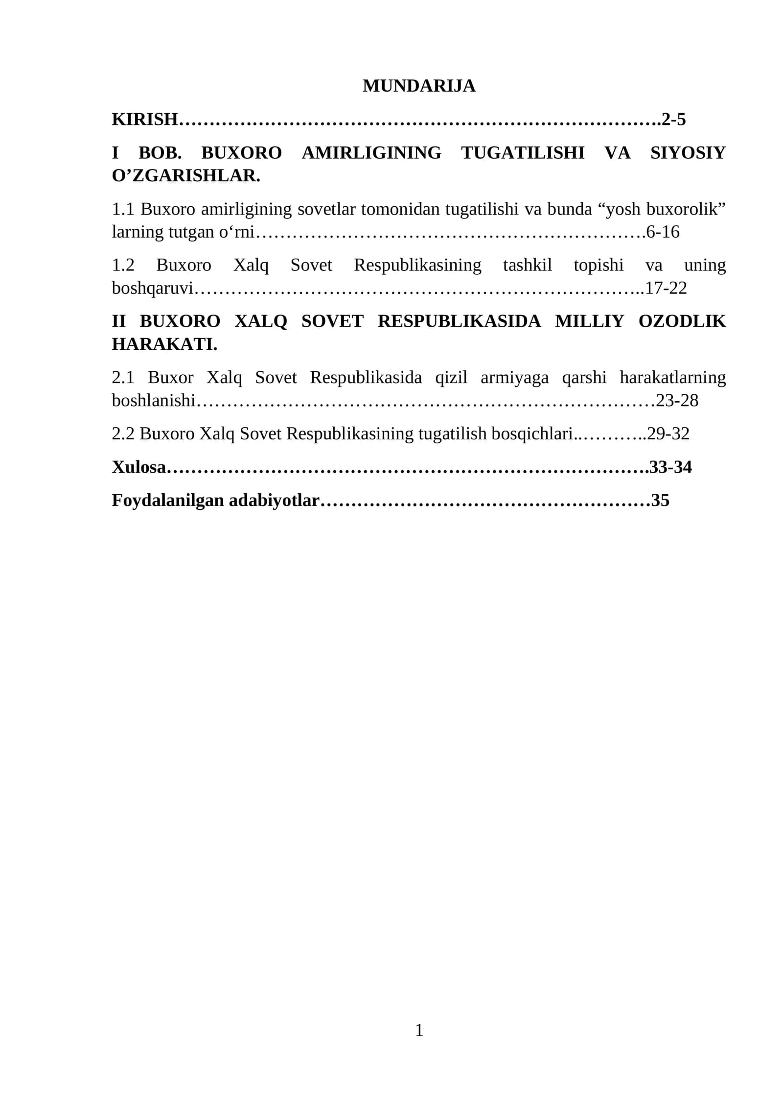 BUXORO XALQ SOVET RESPUBLIKASIDA MILLIY OZODLIK HARAKATI