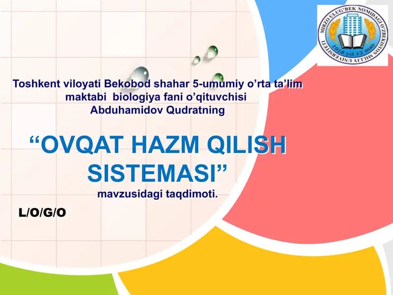 OVQAT HAZM QILISH SISTEMASI