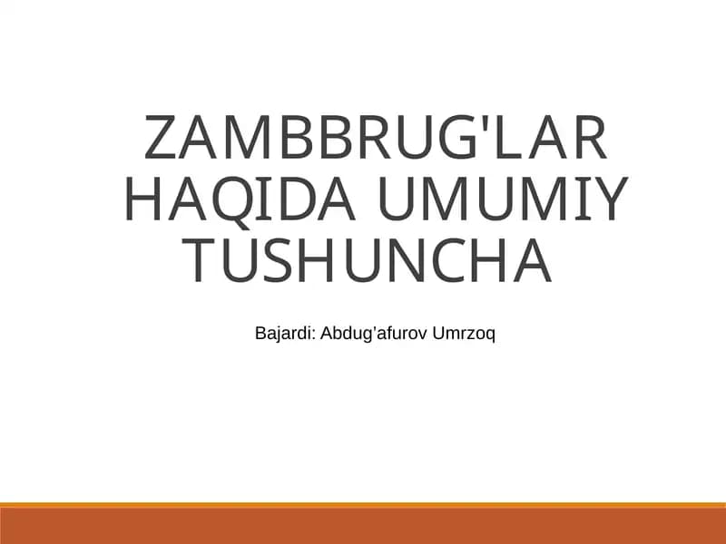 Zamburug`lar haqida umumiy tushuncha