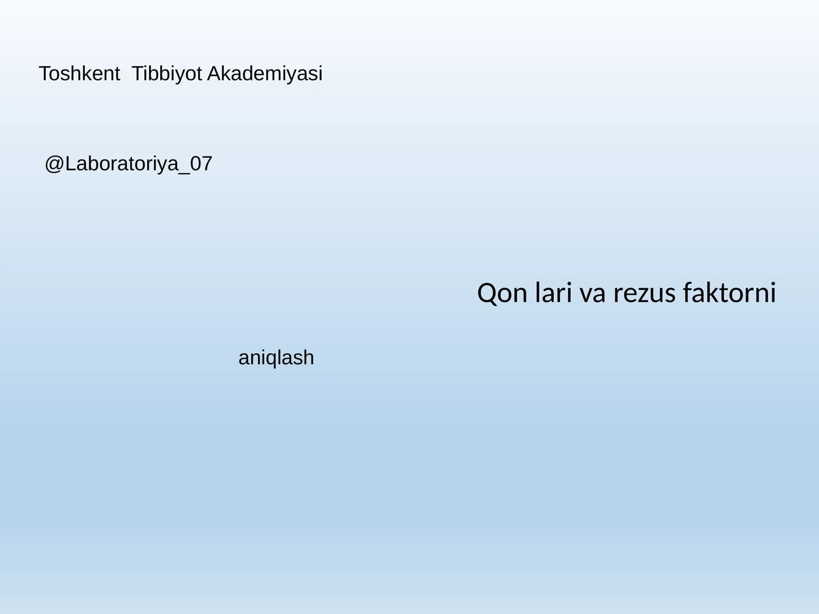 Qon lari va rezus faktorni