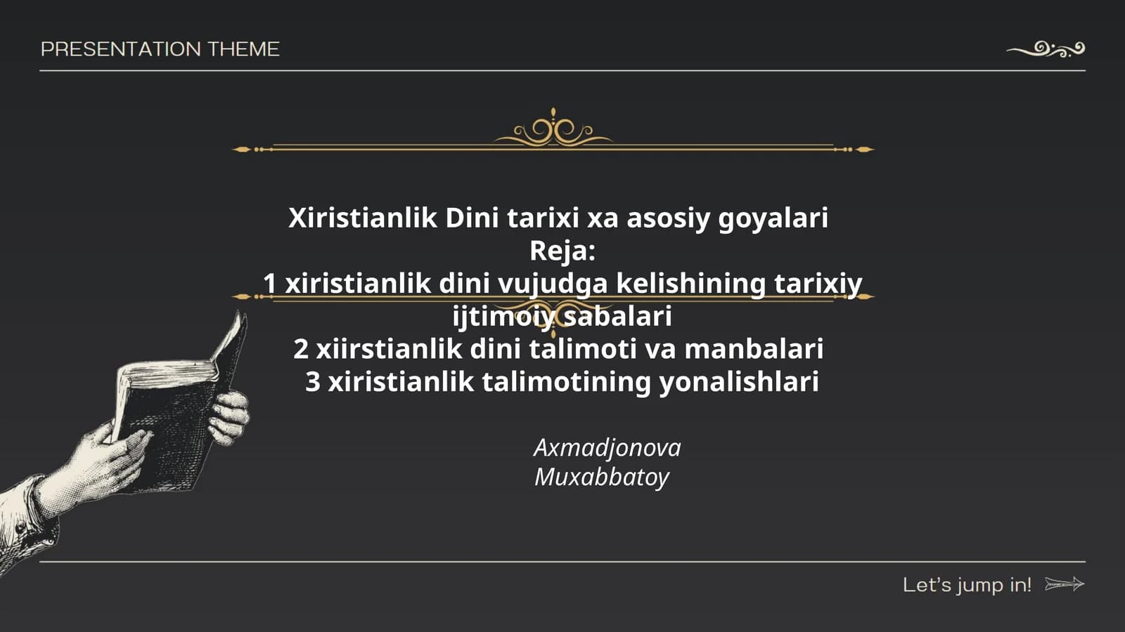Xiristianlik Dini tarixi xa asosiy goyalari