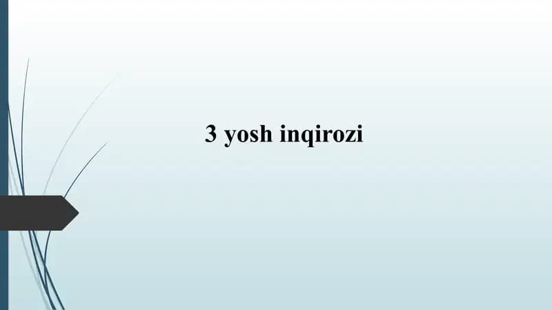 3 yosh inqirozi