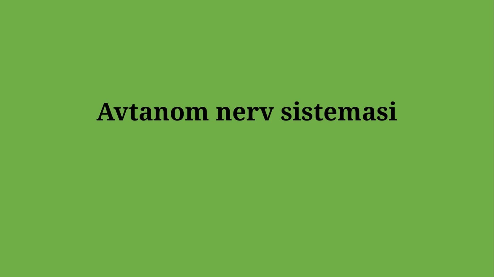 Avtonomnervsistemasi