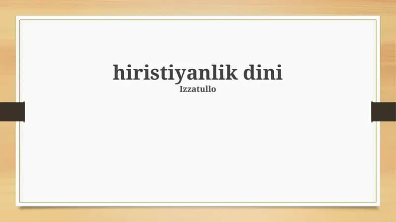 Hiristiyanlik Dini