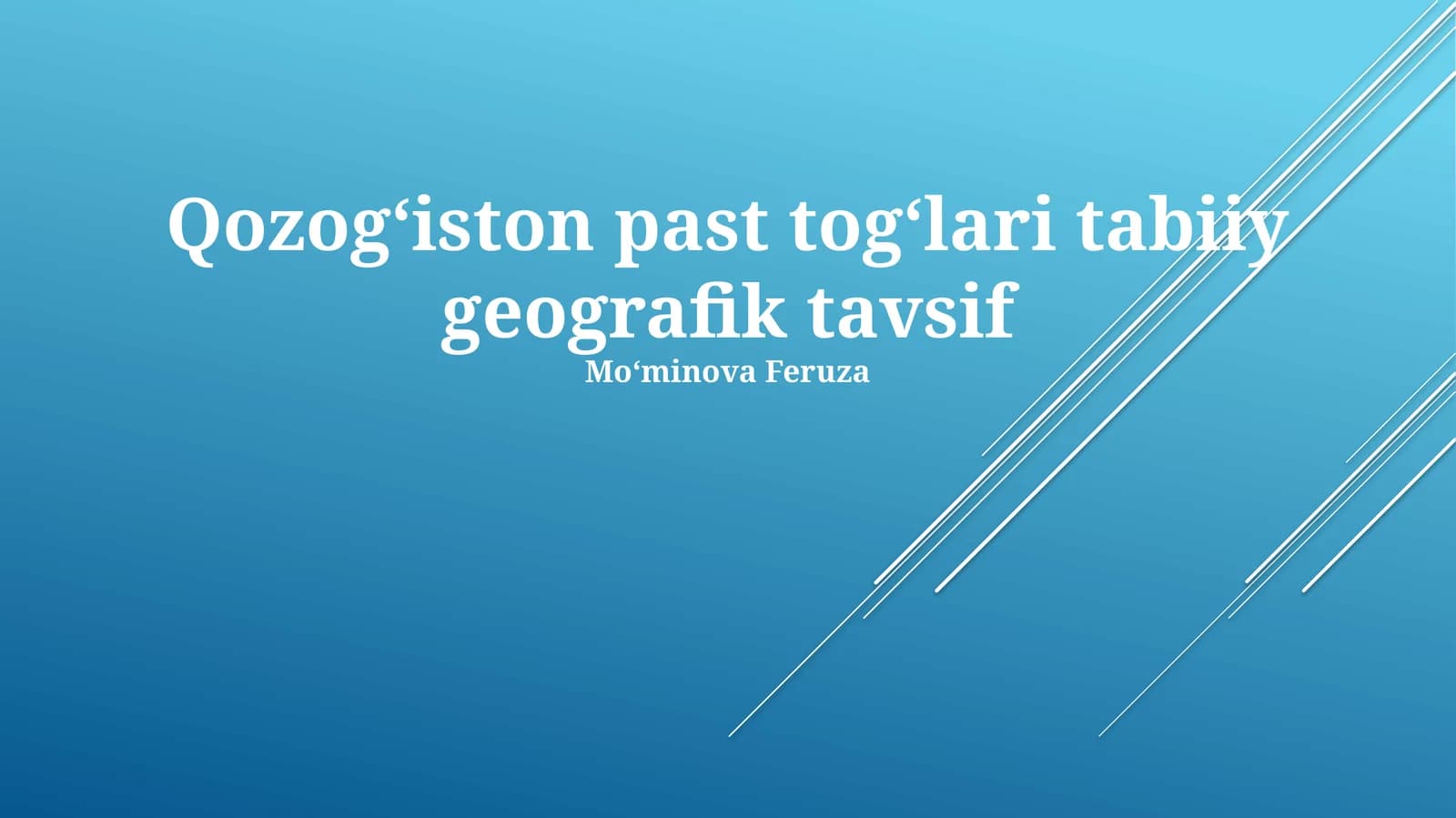 Qozogʻiston past togʻlari tabiiy geografik tavsif