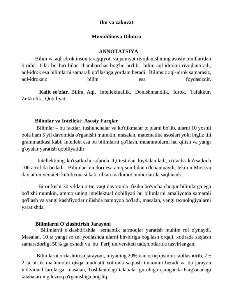 Ilm va zakovat