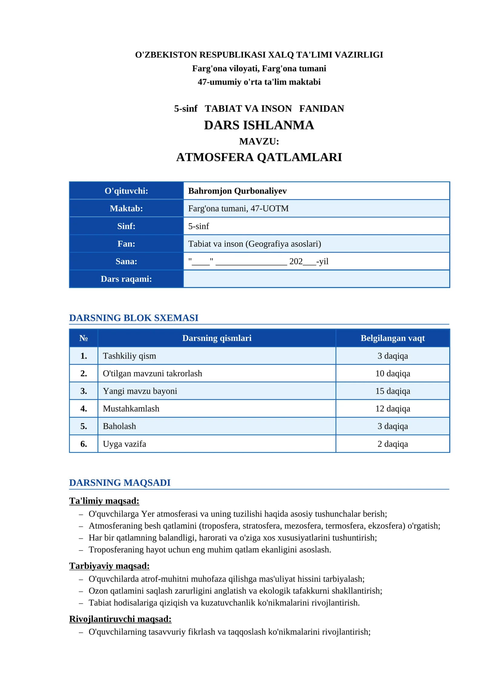 ATMOSFERA QATLAMLARI