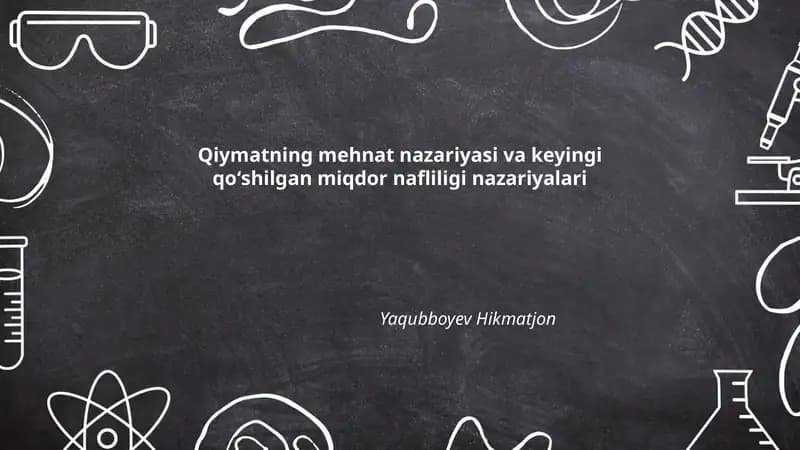 Qiymatning mehnat nazariyasi va keyingi qoʻshilgan miqdor nafliligi nazariyalari