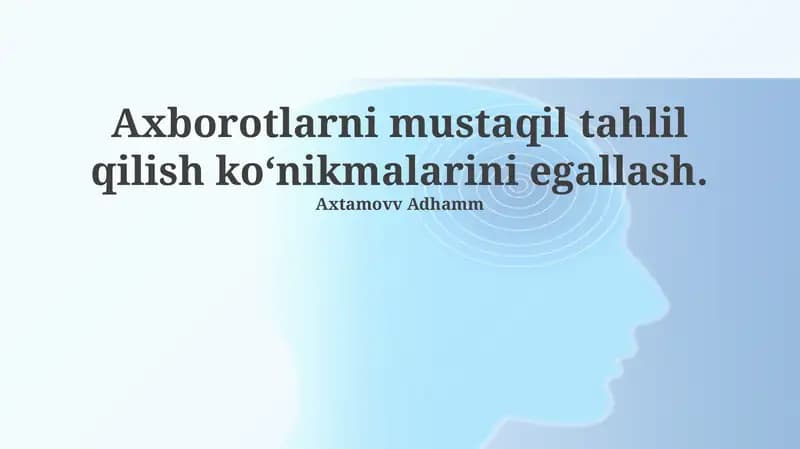 Mustaqil axborot tahlili