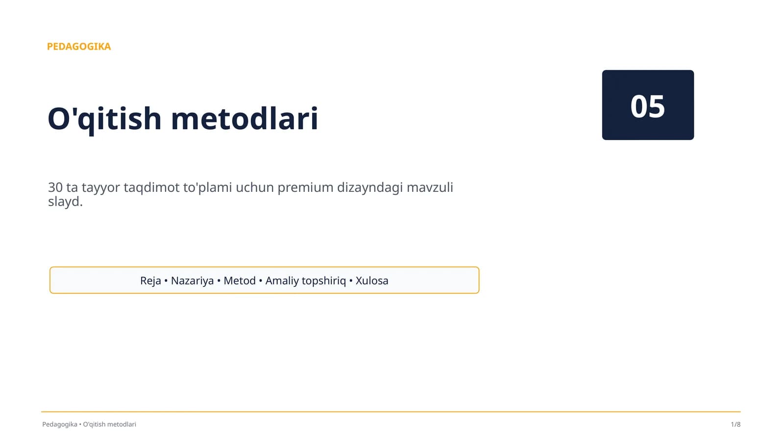 O'qitish metodlari
