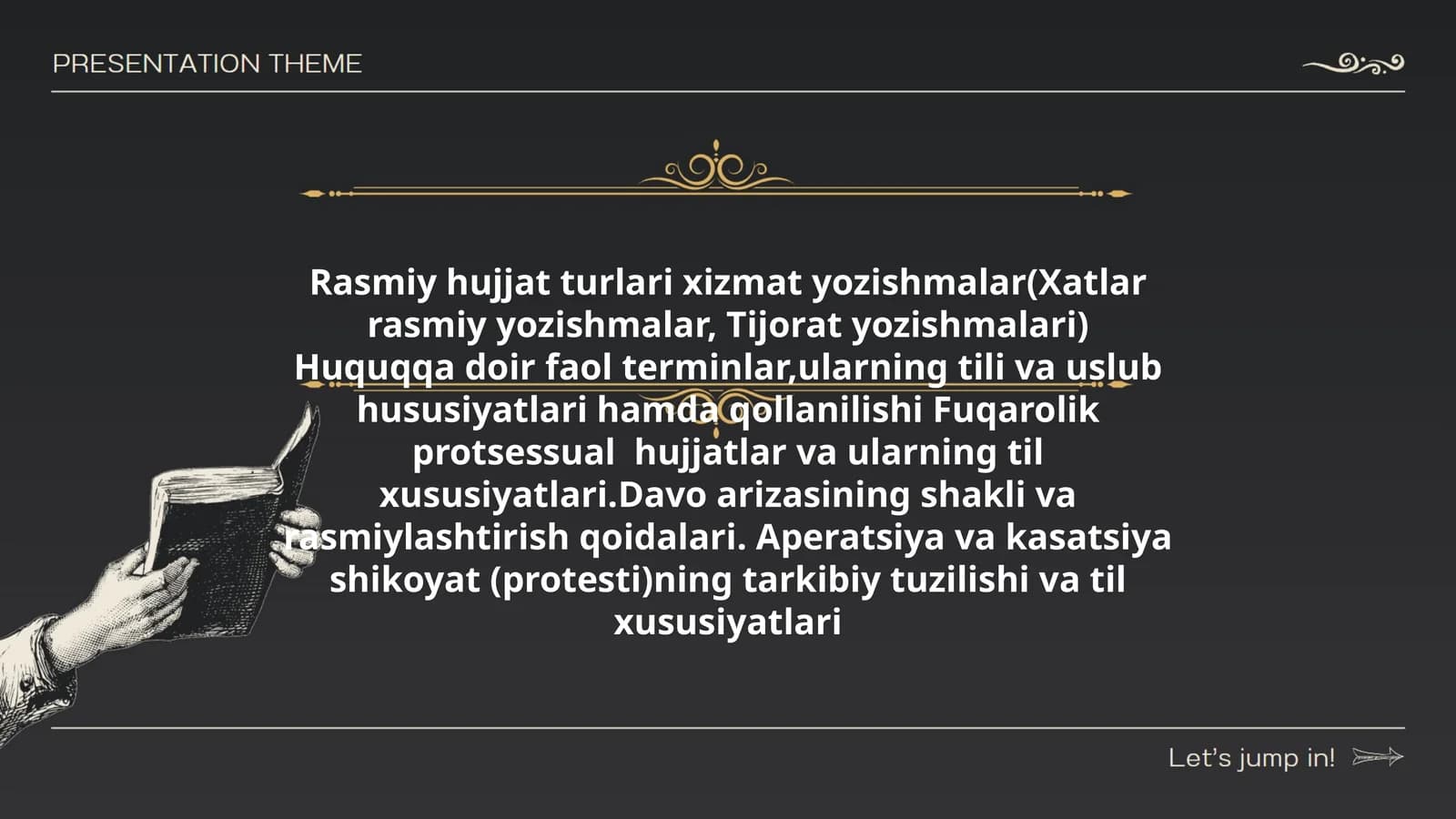 Rasmiy hujjat turlari xizmat yozishmalar