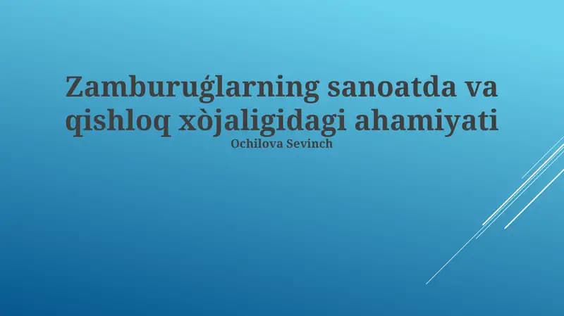 Zamburuğlar yetishtirish texnologiyalari