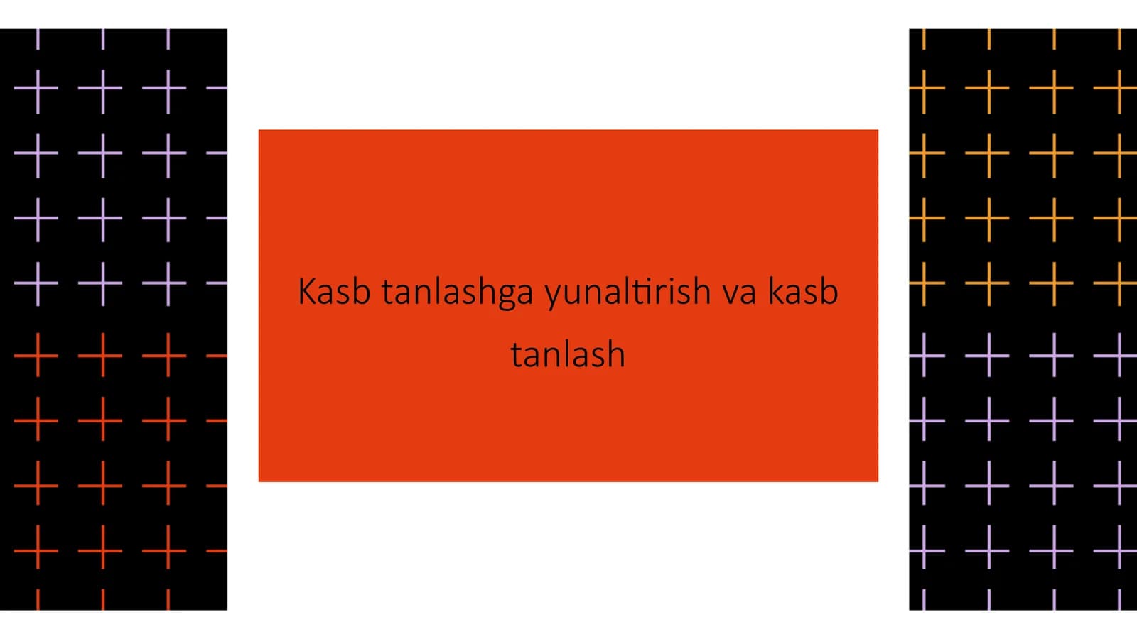 Kasb tanlashga yunaltirish va kasb tanlash