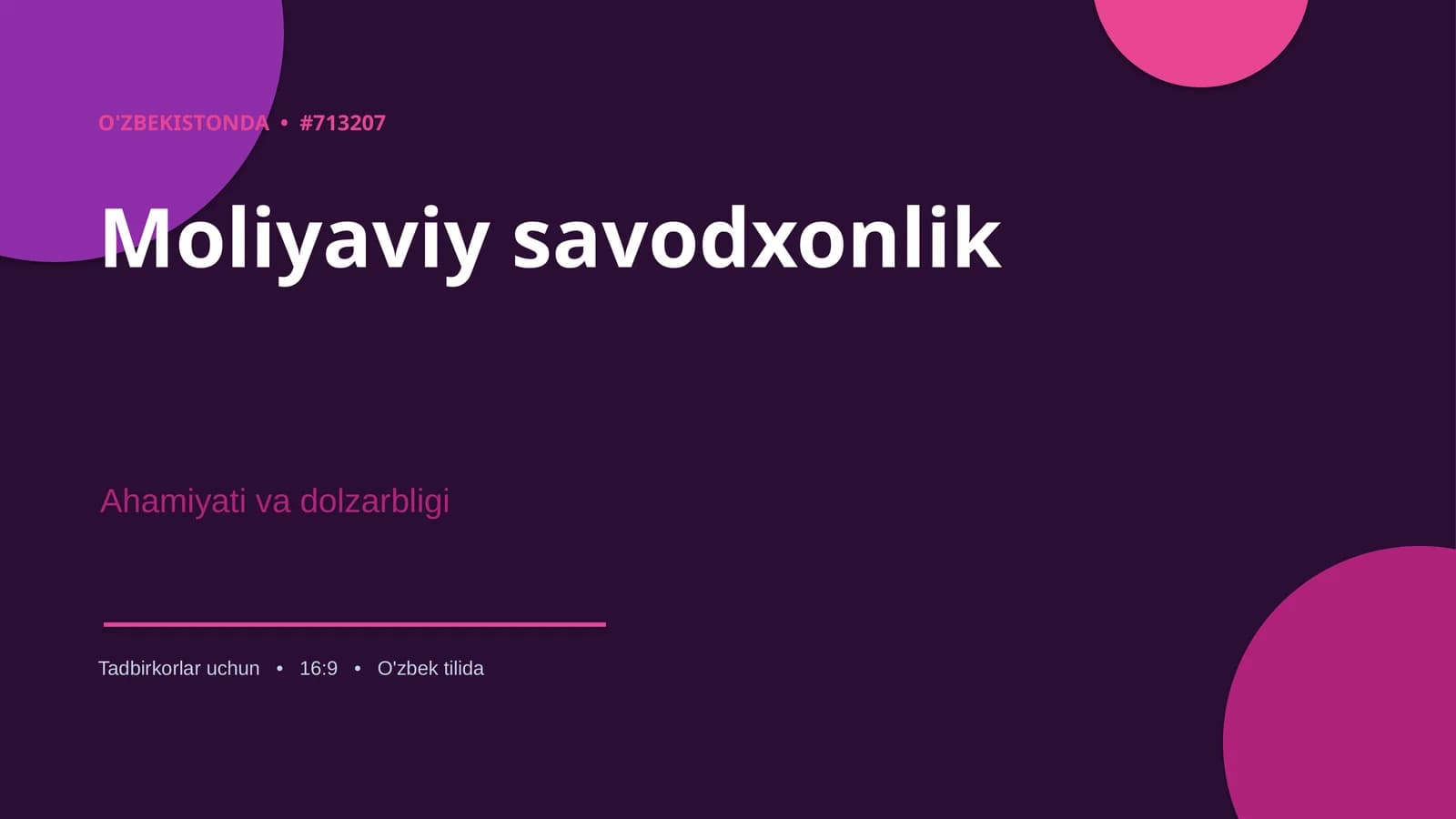 Moliyaviy savodxonlik