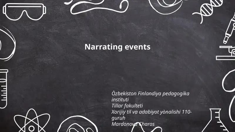 Narrating events