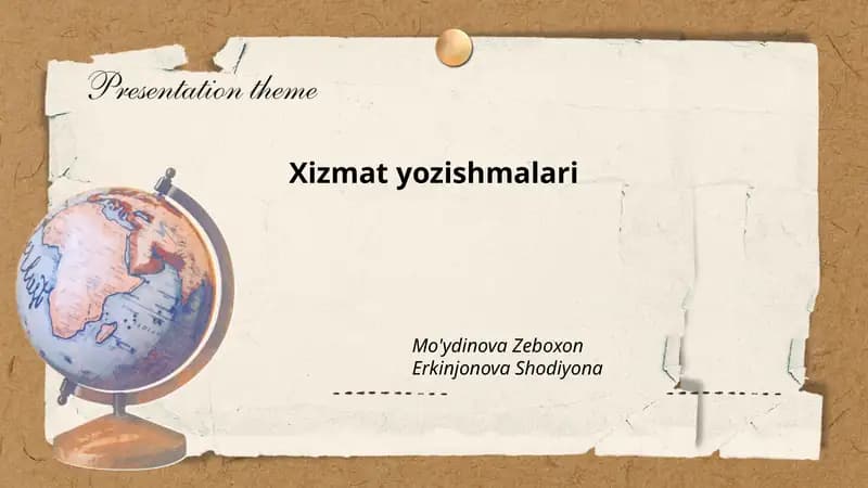 Xizmat yozishmalari