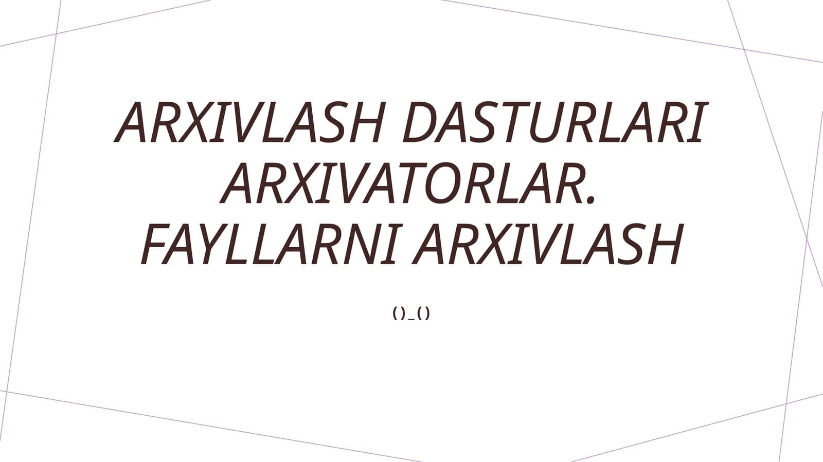 Fayllarni arxivlash dasturlari