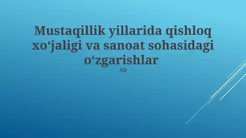 Qishloq xoʻjaligidagi texnologik taraqqiyot