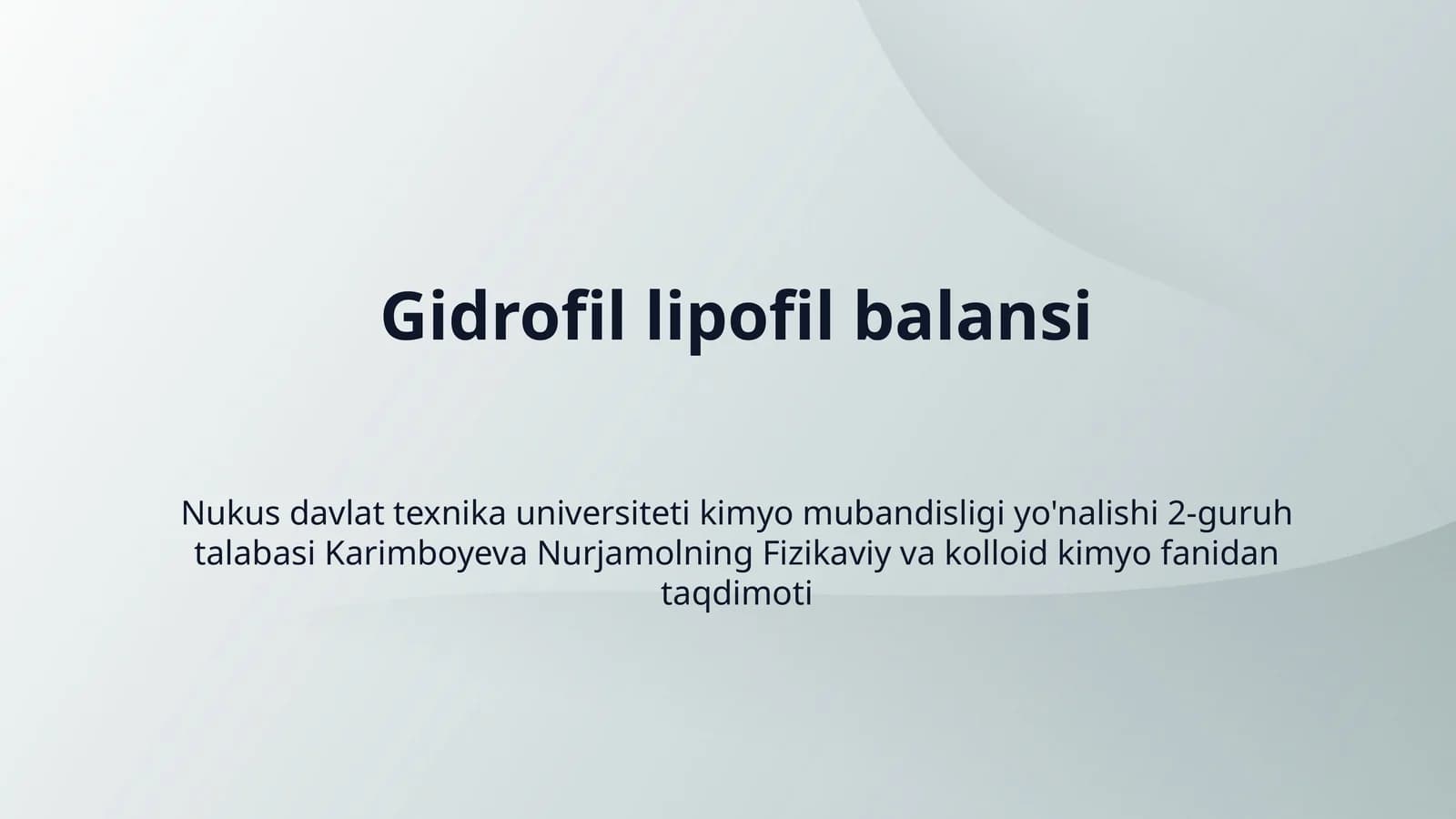 Gidrofil lipofil balansi