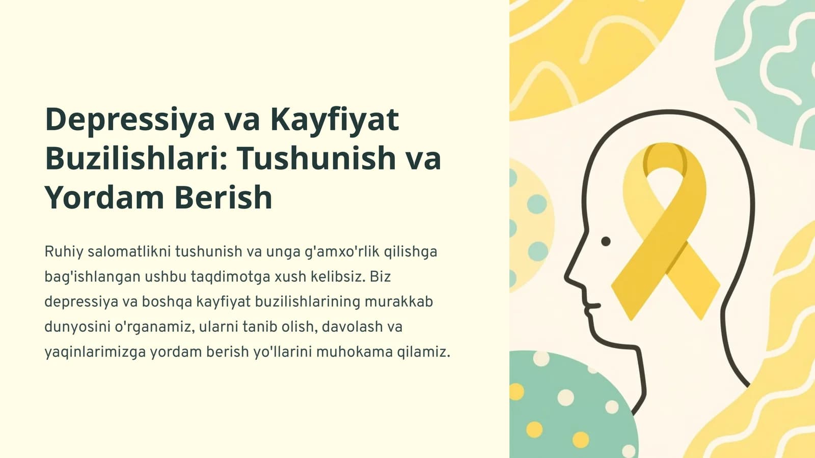 Depressiya va Kayfiyat Buzilishlari: Tushunish va Yordam Berish