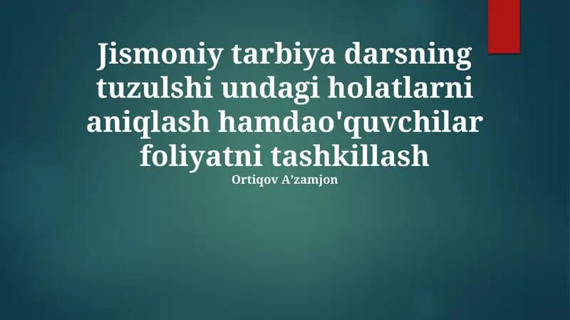 Sport fiziologiyasi bo'yicha ta'lim videolari