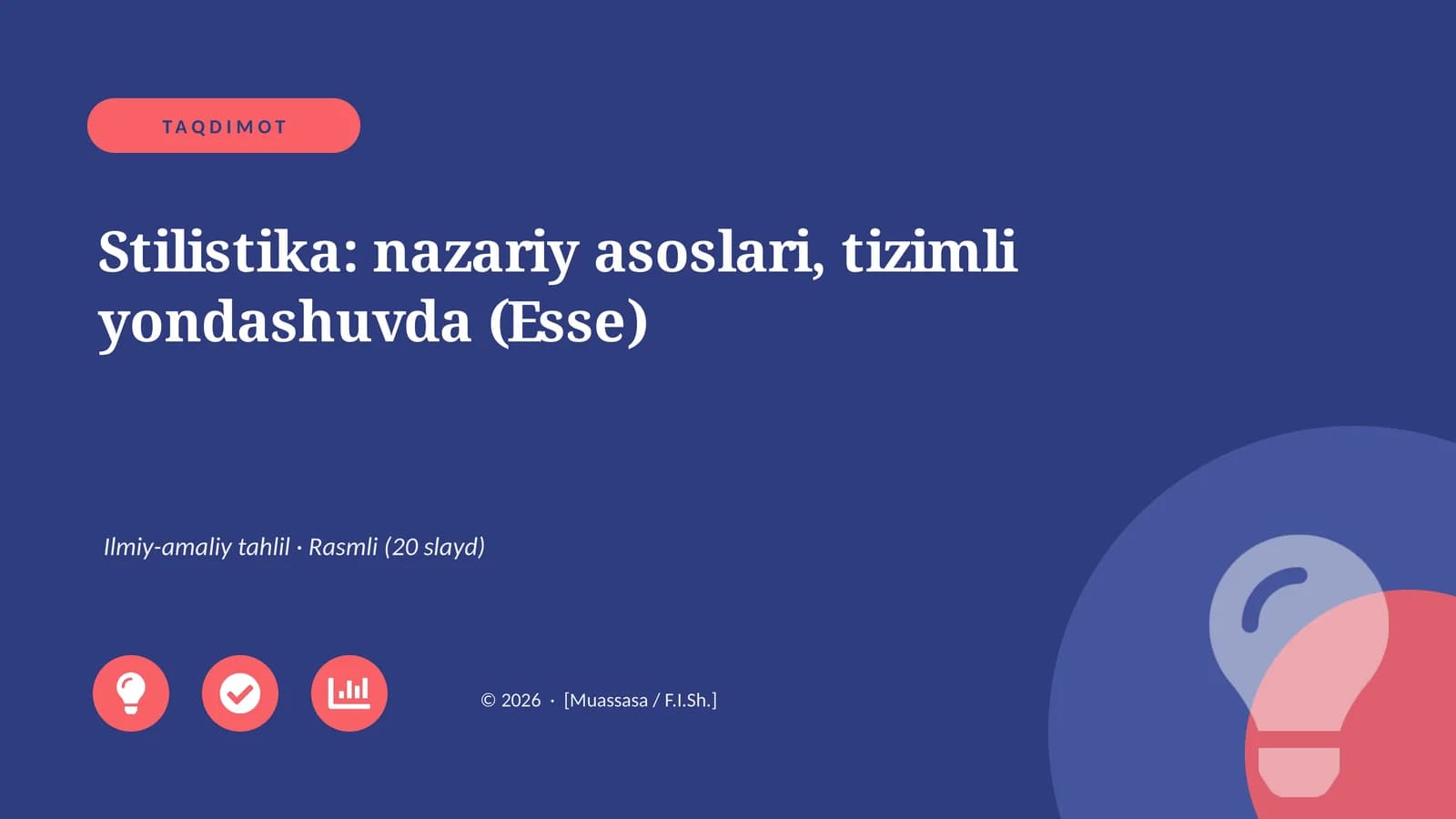 Stilistika: nazariy asoslari, tizimli yondashuvda (Esse)