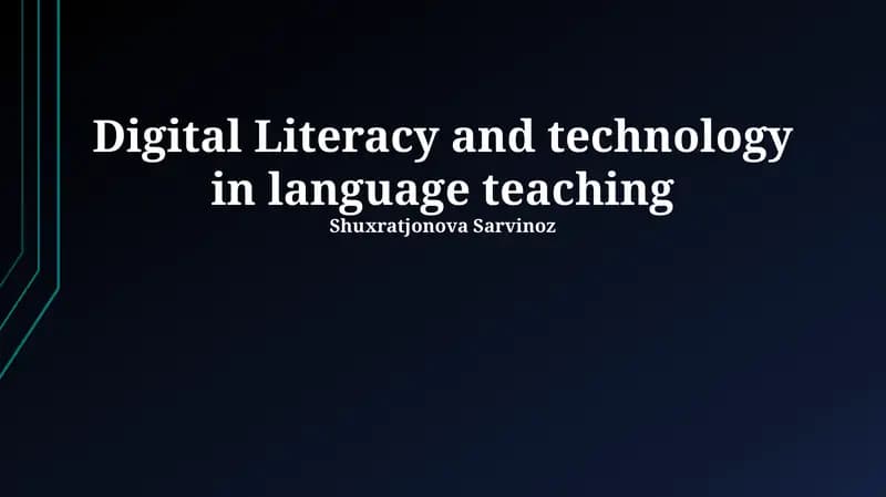 Digital Literacy & Language Learning: An Overview