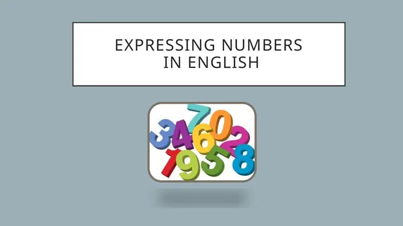 Expressing Numbers in English