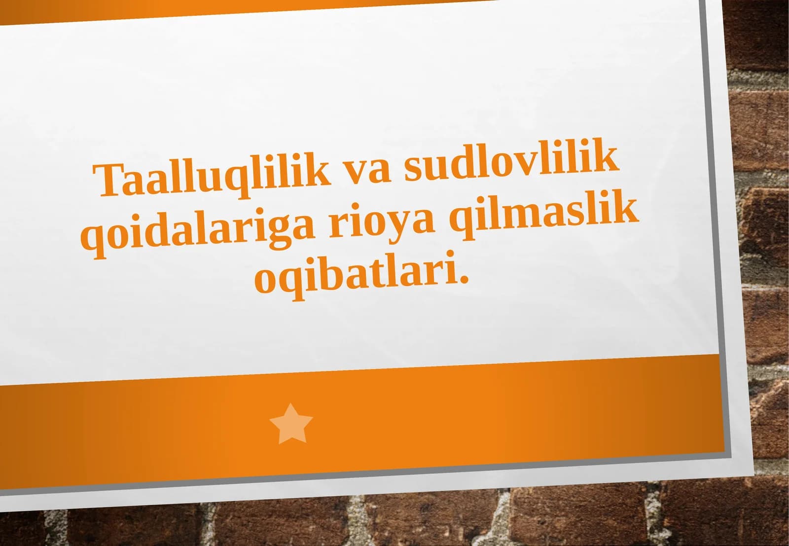 Taalluqlilik vasudlovlilik qoidalariga rioya qilmashlik oqibatlari