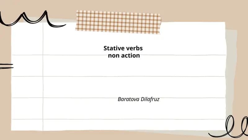 Stative verbs